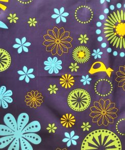 Floral Purple - Vinyl Tablecloth in Oblong