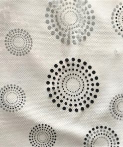 Black Firework on Clear Ground - Vinyl Tablecloth 160 cm Round (63")