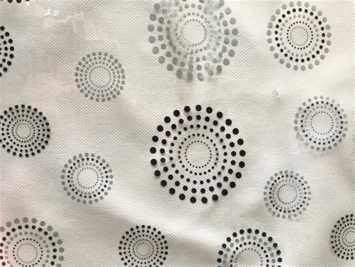 Black Firework on Clear Ground - Vinyl Tablecloth 160 cm Round (63")