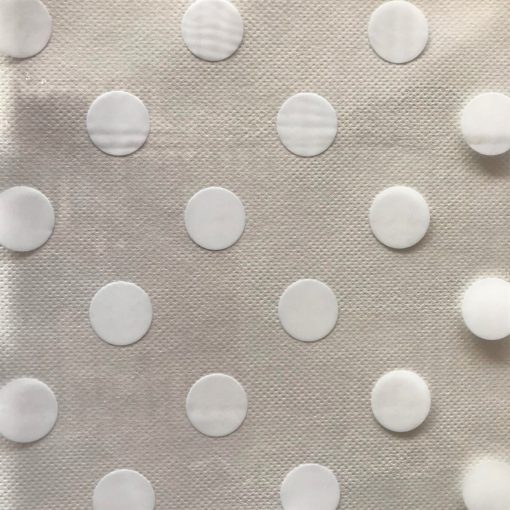 White Polka Dot on Clear Ground - Vinyl Tablecloth Round or Oblong
