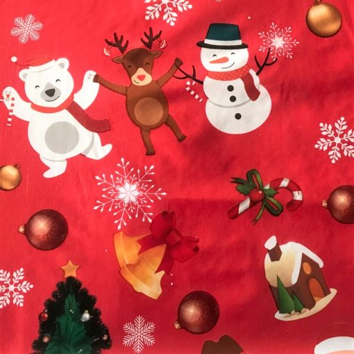 Red Santa - Vinyl Tablecloth 140 x 240 cm Oblong (55 x 94")