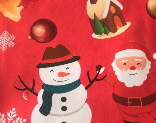 Red Santa - Vinyl Tablecloth 140 x 240 cm Oblong (55 x 94") - Image 2