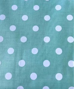 Duck Egg Blue Polka Dot - Oil Cloth Tablecloth 140 x 240 cm Oblong (55 x 94")