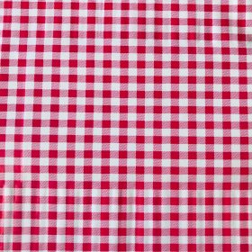 Small Red Gingham Check - Vinyl Tablecloth 140 x 140 cm Square (55 x 55")