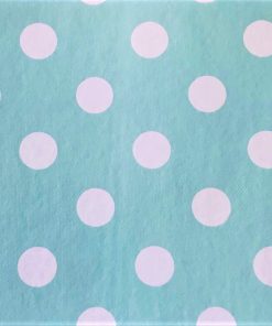 Duck Egg Blue Polka Dot - Vinyl Tablecloth Square or Oblong