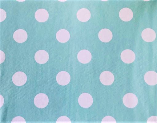 Duck Egg Blue Polka Dot - Vinyl Tablecloth Square or Oblong