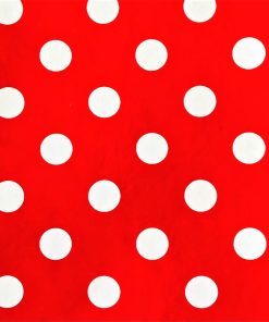 Red Polka Dot - Vinyl Tablecloth 140 x 140 cm Square (55 x 55")
