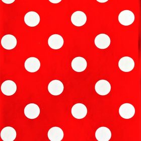 Red Polka Dot - Vinyl Tablecloth 140 x 140 cm Square (55 x 55")