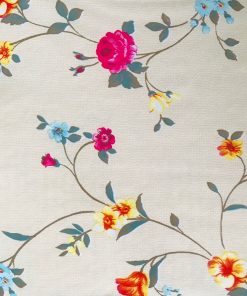 English Rose on Cream - Vinyl Tablecloth 140 x 140 cm Square (55 x 55")