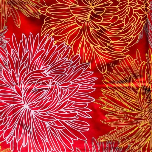 Peony Red - Vinyl Tablecloth 160 cm Round (63")