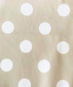 Light Beige Polka Dot - Vinyl Tablecloth in Square or Oblong