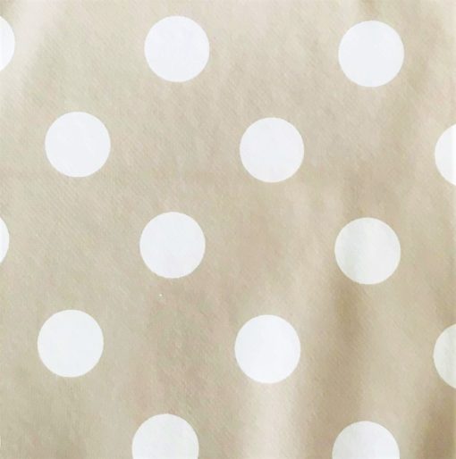 Light Beige Polka Dot - Vinyl Tablecloth in Square or Oblong