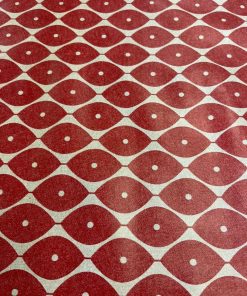 Moroccan Deep Red Vinyl Tablecloth 137cm (54" Wide)